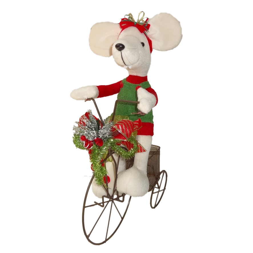 navidad raton en bici
